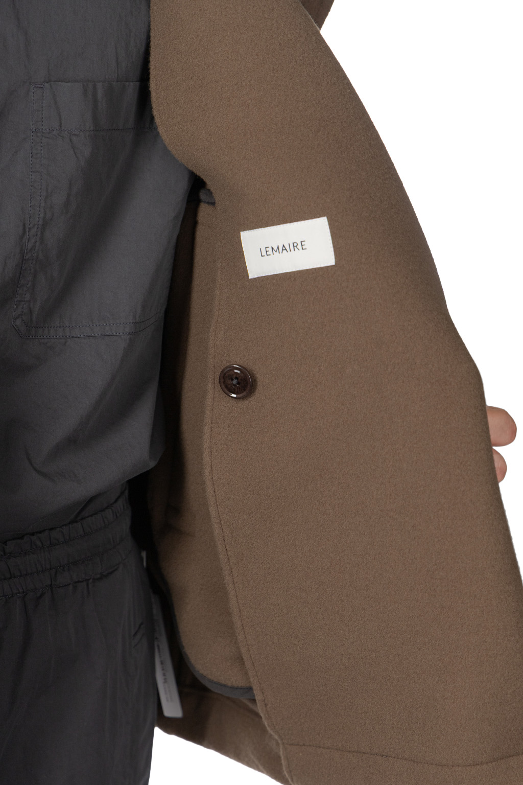 Lemaire - Boxy Peacoat - Dark Squirrel